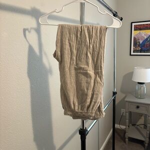 Abercrombie & Fitch Beige Linen Pants